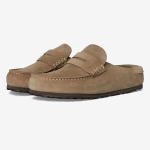 Birkenstock Naples Suede Clogs - Taupe